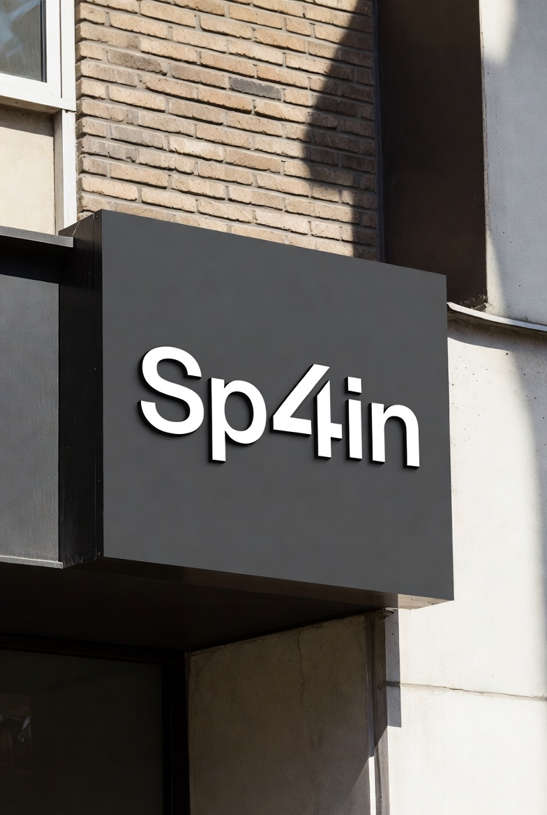 SP4IN storefront sign